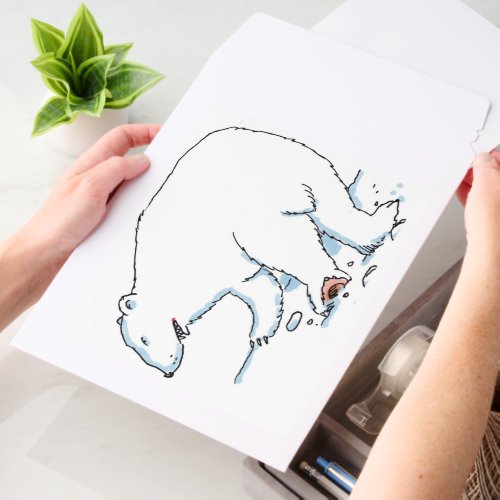 Polar Bear horiz medium shipping envelope mailers