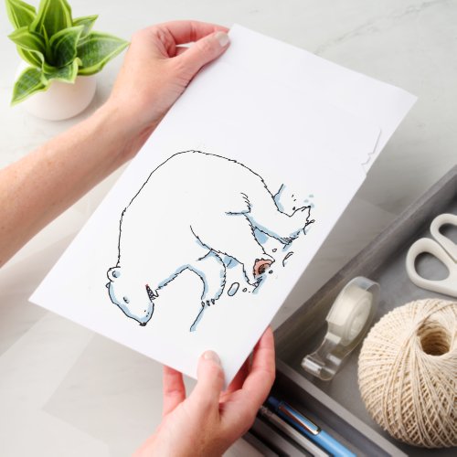 Polar Bear horiz small shipping envelope mailers