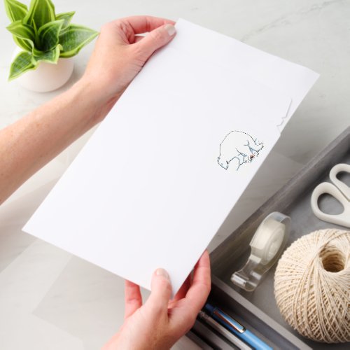 Polar Bear horiz small shipping envelope mailers