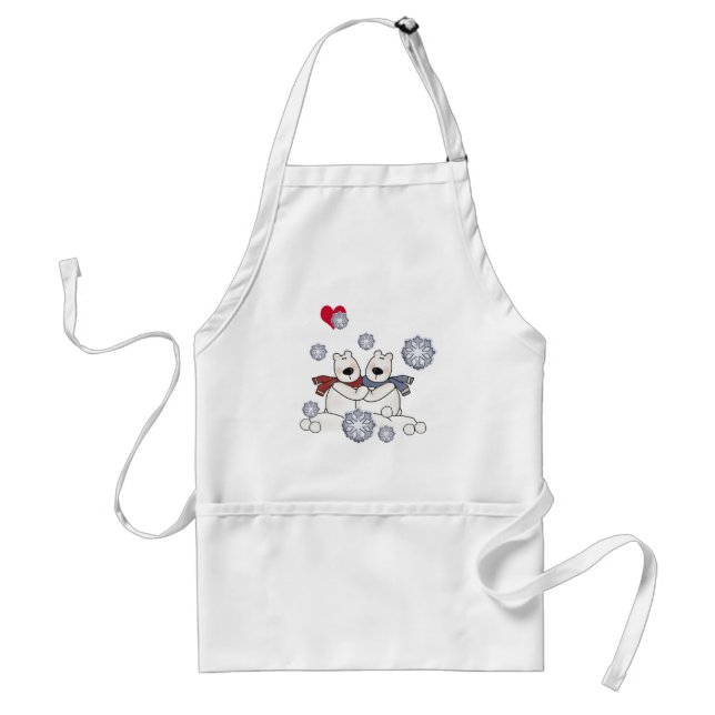 Polar Bear Hug Adult Apron (Front)