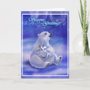 Polar Bear Hug Holiday Card