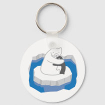 Polar Bear Hug Keychain