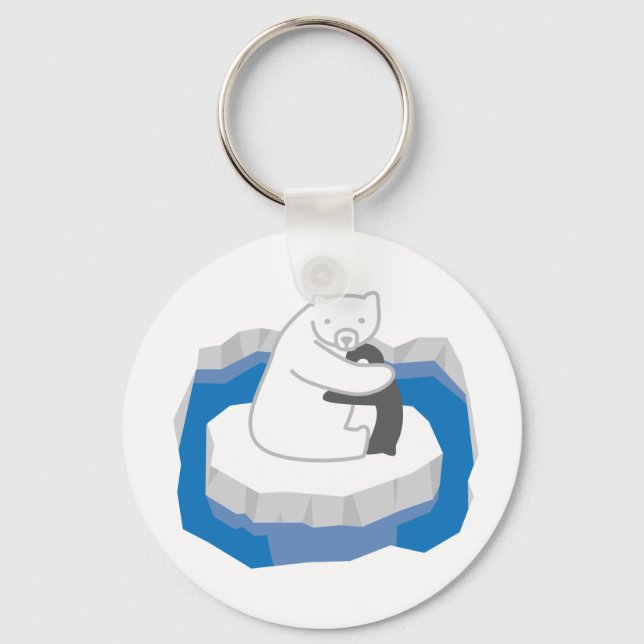 Polar Bear Hug Keychain (Front)