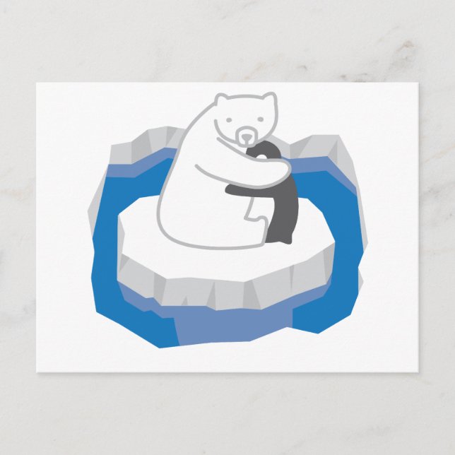 Polar Bear Hug Postcard (Front)