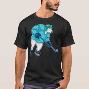 Polar bear Ice hockey Ice hockey stick T-Shirt