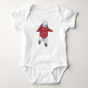 Polar bear Ice skating Ice skates Baby Bodysuit