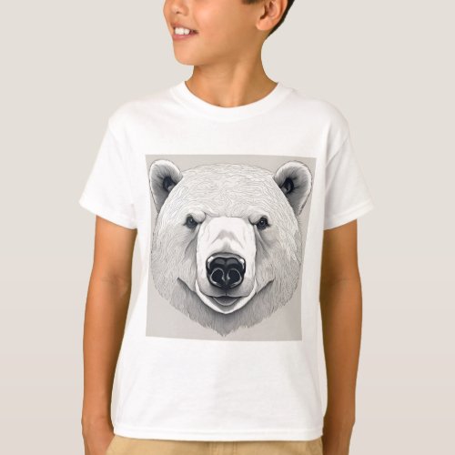 Polar Bear Illustration T_Shirt