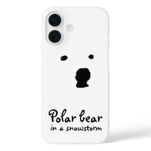 Polar Bear in a snowstorm  t-shirt iPhone 16 Case