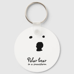 Polar Bear in a snowstorm  t-shirt Keychain