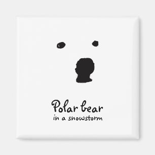 Polar Bear in a snowstorm  t-shirt Magnet