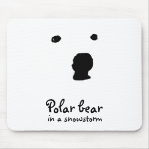 Polar Bear in a snowstorm  t-shirt Mouse Pad