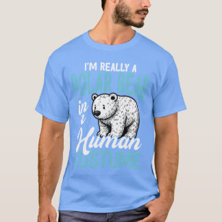 Polar Bear in Human Costume Funny gift T-Shirt
