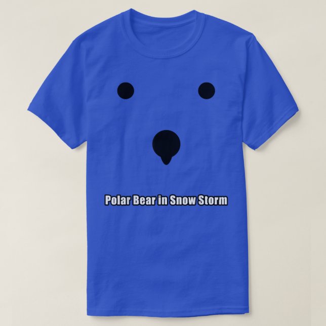 Polar Bear in Snow Storm  T-Shirt (Design Front)