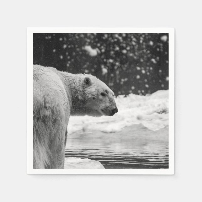 Polar Bear in the Snow Napkins (Front)