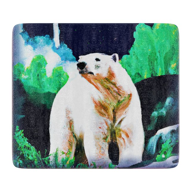 Polar Bear in The Wild. Buy Now Cutting Board (Front)