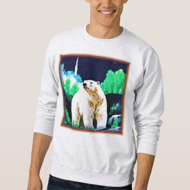 Polar Bear in The Wild. Buy Now Sweatshirt (Front)