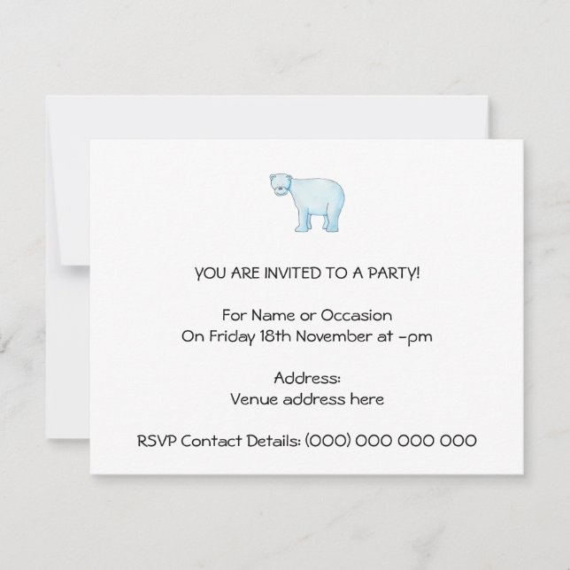 Polar Bear. Invitation (Front)