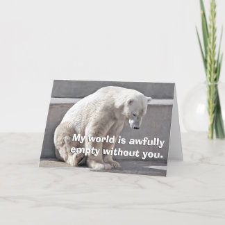Polar Bear is missing you Card