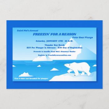 Polar Bear Jump Invitation by CottonLamb at Zazzle