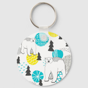 Polar bear keychain