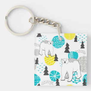 Polar bear keychain