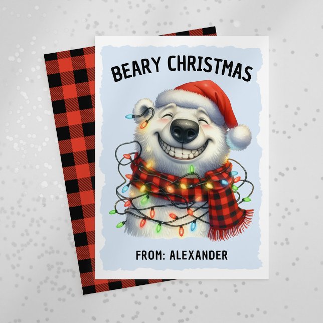 Polar Bear Kids Classroom Christmas Holiday Card (Creator Uploaded)