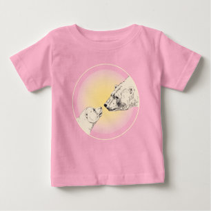 Polar Bear Kiss Baby Shirt Polar Bear Cub Tee