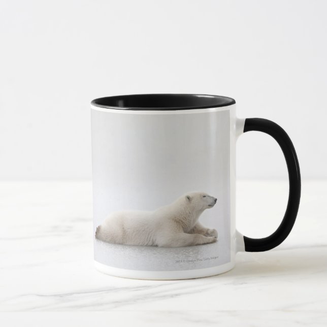 Polar Bear Laying On A Lake Of Ice Mug (Right)