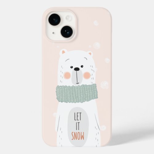 Polar bear _ Let it snow _ Cute Winter  Christmas Case_Mate iPhone 14 Case
