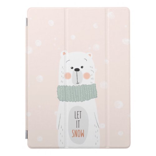 Polar bear _ Let it snow _ Cute Winter  Christmas iPad Pro Cover