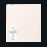 Polar bear - Let it snow - Cute Winter / Christmas Notepad<br><div class="desc">NewParkLane - Notepad, with a cute polar bear and fun quote: 'Let it snow' in modern, handwritten typography. With a snowy background in soft peachy orange. Cute gift for Christmas or a winters present! Check out this collection for matching items. Do you have specific personal design wishes? Or do you...</div>