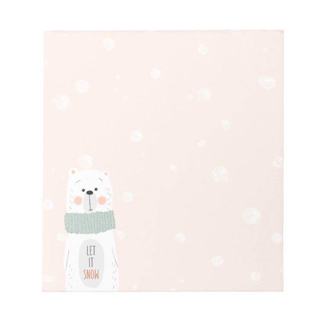 Polar bear - Let it snow - Cute Winter / Christmas