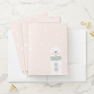 Polar Bear - Let it Snow - Cute Winter / Christmas