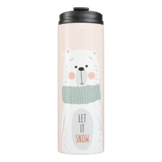 Polar bear - Let it snow - Cute Winter / Christmas