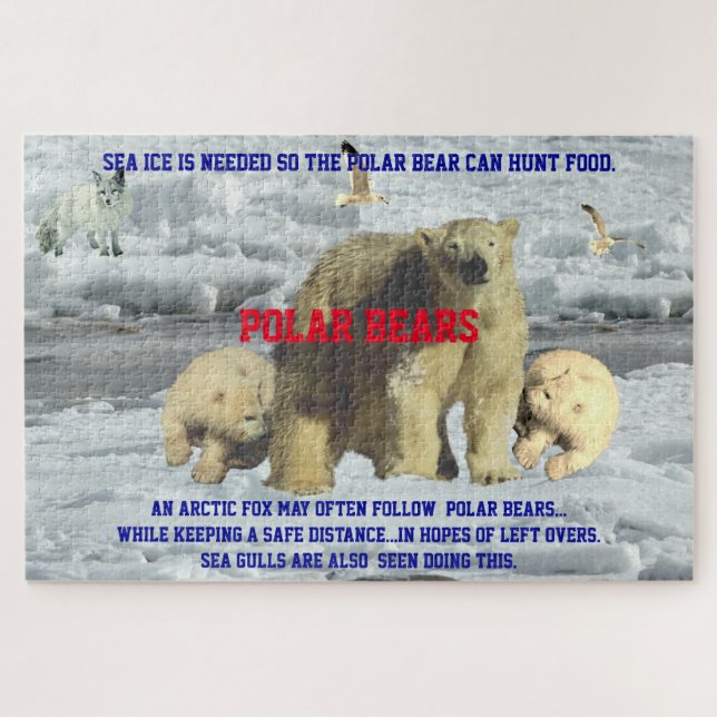 Polar Bear Life 20" x 30", 1014 piece Jigsaw Puzzle (Horizontal)