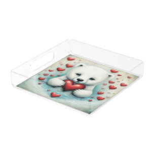 Polar Bear Love 1 Acrylic Tray