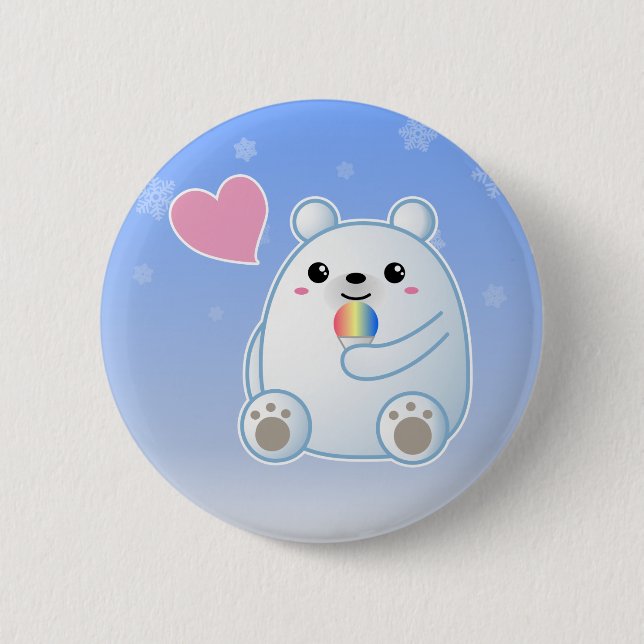 Polar Bear Love Button (Front)