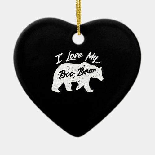 Polar Bear Lover  I Love Mom My Boo Bear Ceramic Ornament