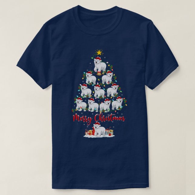 Polar Bear Lover Matching Santa Polar Bear Christm T-Shirt (Design Front)