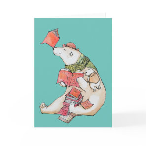 Polar Bear loves to read Greeting Card