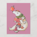 Polar Bear loves to read Postcard