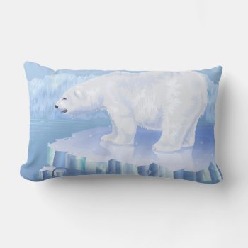 Polar Bear Lumbar Pillow by FantasyPillows at Zazzle