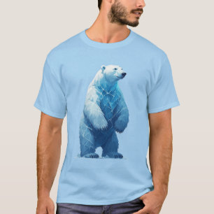 Polar Bear Made Of Ice Shards Standing Tall Arctic T-Shirt
