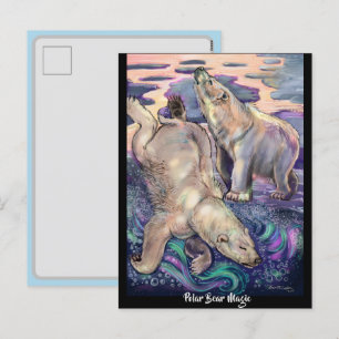 Polar Bear Magic  Magnet Holiday Postcard