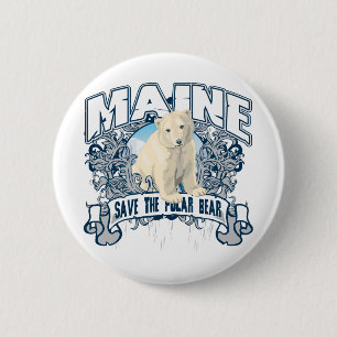Polar Bear Maine Button