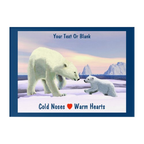 Polar Bear _ Mama Nose Best Acrylic Print