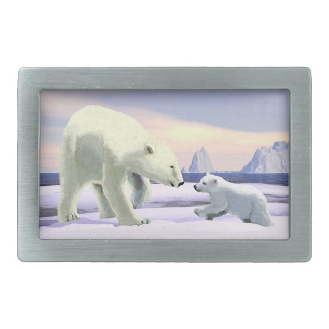 Polar Bear - Mama Nose Best Belt Buckle (Front)