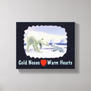 Polar Bear - Mama Nose Best Canvas Print
