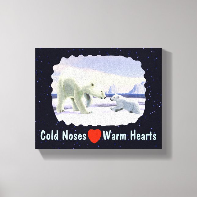 Polar Bear - Mama Nose Best Canvas Print (Front)