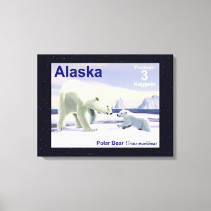 Polar Bear - Mama Nose Best Canvas Print